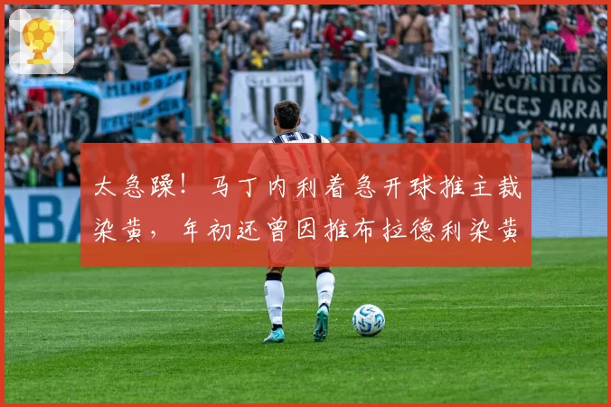 太急躁！马丁内利着急开球推主裁染黄，年初还曾因推布拉德利染黄